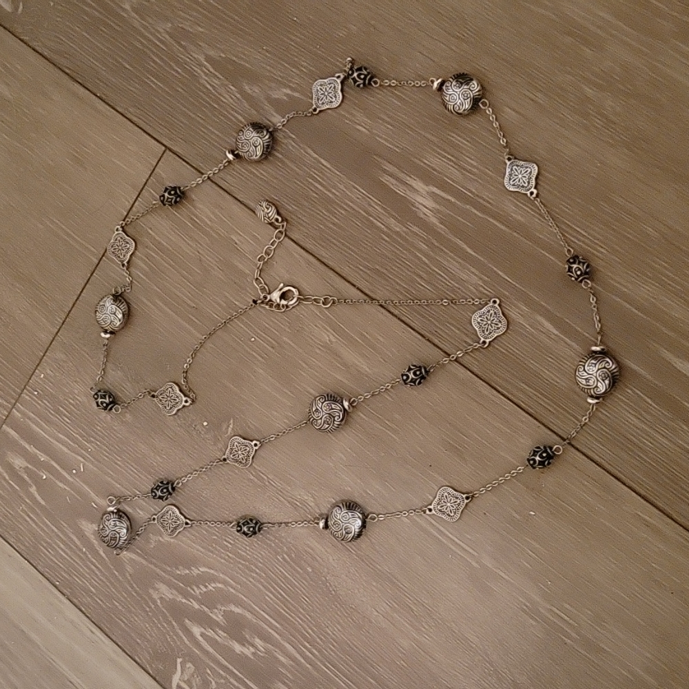 Long Silver Necklace